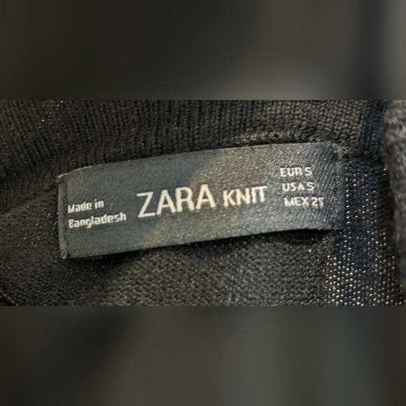 Zara Like New, Neutral Black Cozy Knit Open Waterfall / Duster Cardigan. S. HP! - Picture 6 of 10